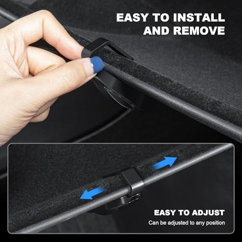 2PCS Glove Box Hook for Tesla Model Y Glove Box Organizer Bag Holder Storage Hanger Clip for 2024-2025 Tesla Model Y Interior Accessories, Unique Car Shape