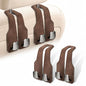 2Pcs Car Headrest Hooks with Premium Leather, Upgraded Double Metal Hooks with Anti-Drop Design, Universal Back Seat Hanger for Bags, Coats, Purses and Groceries (Stylish Brown)