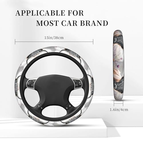 Highland-Cow Universal Steering Wheel Covers, Cute Car Accessories for Women Girls Car Truck - color: Highland-Cow