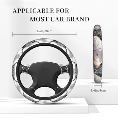 Highland-Cow Universal Steering Wheel Covers, Cute Car Accessories for Women Girls Car Truck - color: Highland-Cow
