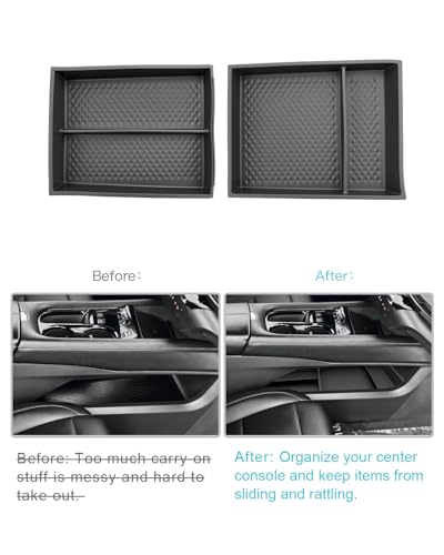 CDEFG 2Pcs for 2025 2026 Murano Center Console Organizer for 2025 2026 Murano Accessories Lower Console Organizer Tray Armrest Storage Box