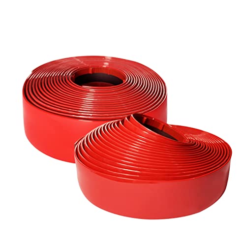Solid Red Car Motor Bike Self-Adhesive Exterior and Interior Molding Trim Universal Dashboard Bumper Window Door Body Side Decorative Strip Scratch-Proof (Width: 2 inch (50mm), 16Ft) - size: 16Ft, style: Width: 2 inch (50mm)