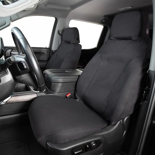 Covercraft Polycotton Custom Seat Covers | Fits 2023-2025 Toyota Prius (Includes PHEV) | 1st Row Bucket Seats, Charcoal