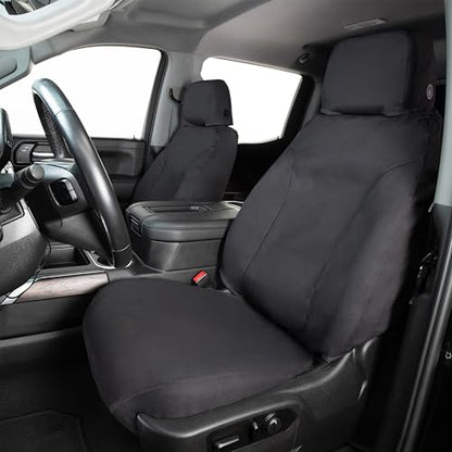 Covercraft Polycotton Custom Seat Covers | Fits 2023-2025 Toyota Prius (Includes PHEV) | 1st Row Bucket Seats, Charcoal
