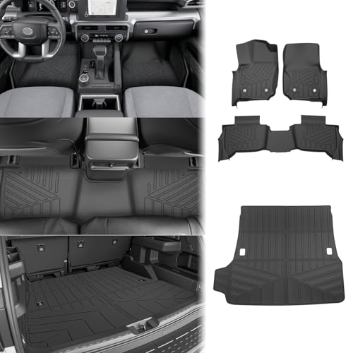 Cargo Liners for 2025 2026 Toyota 4Runner 5 Seats Gas, Rear Trunk Mat with Floor Liners All Weather Cargo Mats Protector Accessories(Not for Hybrid EV&i-Force MAX) - size: 5Seats-Trunk+Floor Mats