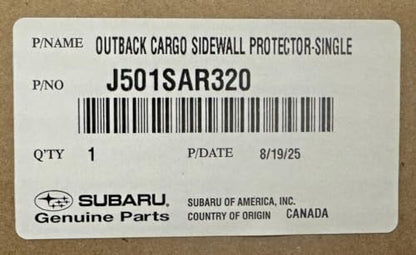 Subaru 2026 Outback Cargo Sidewall Protector Set J501SAR320 Genuine OEM