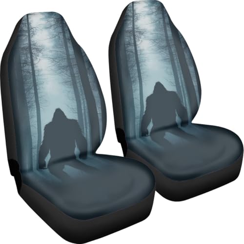 Pehede Car Seat Cover Mysterious Monster Front for Cars, Easy to Install Cover Set, Accessories Auto Trucks Van SUV,2 Packs - color: Multi22