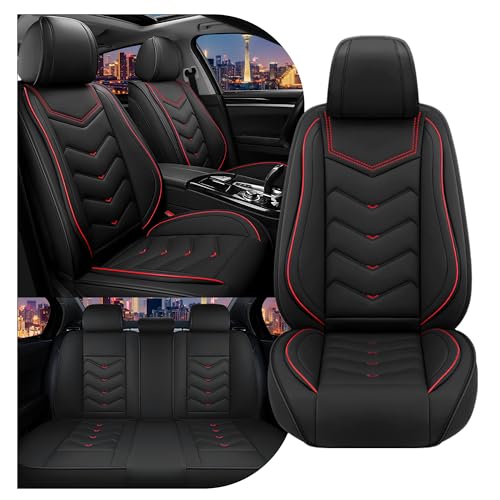 Car Seat Covers for Ford Fusion 2006-2020, Stylish Sport Seat Cover, Premium Nappa Leather Car Seat Cover. Automobile Seat Covers Sets.(Standard 5 Seats/Black) - color: Black, size: Standard 5 Seats