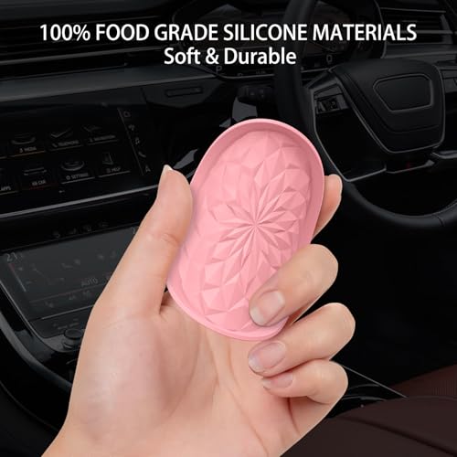 Car Coasters for Cup Holders [4 Pack] - 2.75In Silicone Auto Mug Mats - Universal Non-Slip Recessed Car Interior AccessoriesPink - color: 4pack-pink