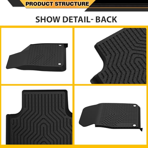 G-PLUS TPE Cargo Liners, Compatible with Audi Q7 2017-2025, Fit Audi Q8 2019-2025, All Weather Full Cover Protection 1st & 2nd Row, Floor Liners - size: Fit Audi Q7 2017-2025 | 3PCS