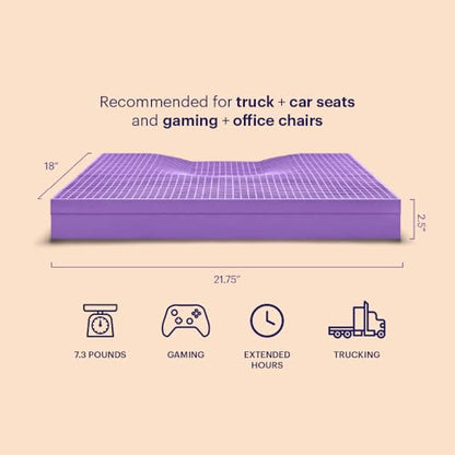 Purple Ultimate Seat Cushion | Pressure Reducing Grid Designed for Ultimate Comfort | Designed for Gaming | Made in The USA - size: Ultimate