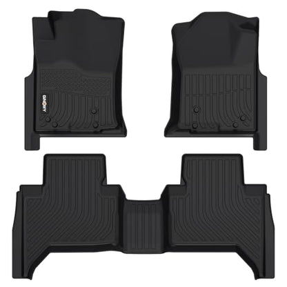GINOWY- Floor Mats for Toyota Tacoma 2005-2015 Double Cab TPE All Weather Protection Car Mats for Toyota Tacoma, Non-Slip Floor Liners Waterproof Heavy Duty Automotive Accessories Black - style: 48) for Toyota Tacoma 2005-2015 Floor Mats