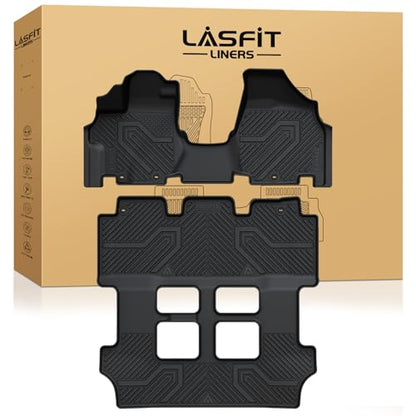 LASFIT Floor Mats for Honda Odyssey 2011-2017 (Fit 7& 8 Seaters) Mini Passenger Van, All Weather Custom Fit TPE Car Floor Liners, 1st & 2nd & 3rd Row, Black (EX-L/EX/Touring/Touring Elite/SE/LX) - size: 4）For Honda Odyssey | 2011-2017 | 1st & 2nd & 3rd