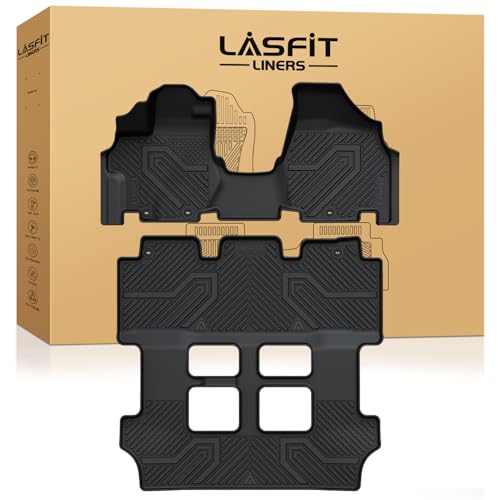 LASFIT Floor Mats for Honda Odyssey 2011-2017 (Fit 7& 8 Seaters) Mini Passenger Van, All Weather Custom Fit TPE Car Floor Liners, 1st & 2nd & 3rd Row, Black (EX-L/EX/Touring/Touring Elite/SE/LX) - size: 4）For Honda Odyssey | 2011-2017 | 1st & 2nd & 3rd
