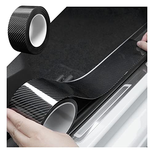 Car Door Edge Entry Guards, 5D Carbon Fiber Anti-Collision Protector Tape, Automotive Scratch Cover Strip Sticker for Door Sill Rear Bumper, Exterior Accessories Fit for Most Cars (2.7“x394”, Black) - color: Black, size: 2.7" x 394"