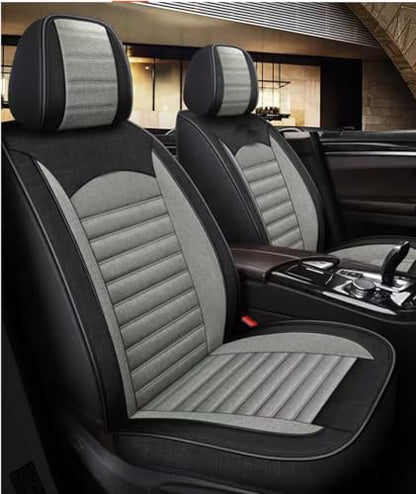 Custom Car Seat Covers for Mercedes Benz A B C CLA CLS CLK GLE GLS GLA GLK GL ML G S GLC SL CL SLC R SLK etc...Easy to Install car Cover (Black Gray （Linen）) - color: Black Gray （linen）