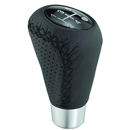 Shifter Knob 5 Speed Leather Car Gear Stick Shifting Knobs Shift Lever for Most Manual Transmission Vehicle Truck, Black