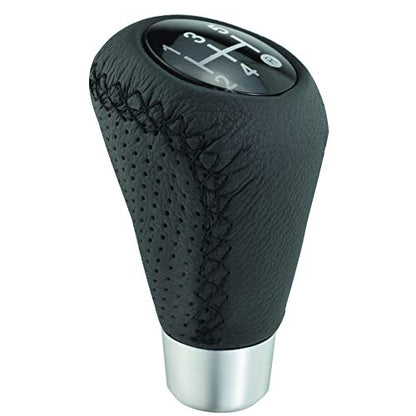 Shifter Knob 5 Speed Leather Car Gear Stick Shifting Knobs Shift Lever for Most Manual Transmission Vehicle Truck, Black
