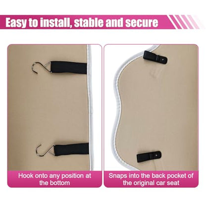 2PCS Car Kick Mats Backseat Protector, Dog Cat Paw Print Leather Car Back Seat Cover for Kids Pets, Waterproof Vehicle Seat Back Kick Mat Organizer to Protect from Dirt, Mud & Scratches (Pink) - color: Pink