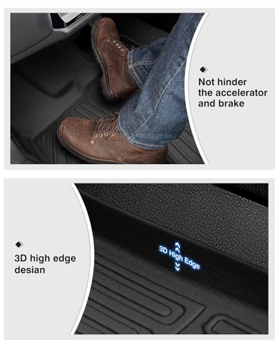 3D Floor Mats for 2019-2025 2026 Chevrolet Silverado 1500 & GMC Sierra 1500 - with Rear Underseat Storage Box Accessories - size: 2)Chevrolet Silverado 1500｜19-26｜1st & 2nd Row