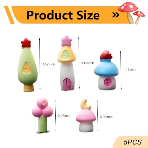 5 PCS Car Dashboard Miniature Ornaments, Cute Fairy Tale Automotive Dashboard Decorations, Self-Adhesive Funny Car Central Control Panel Ornament, Universal for Most Cars