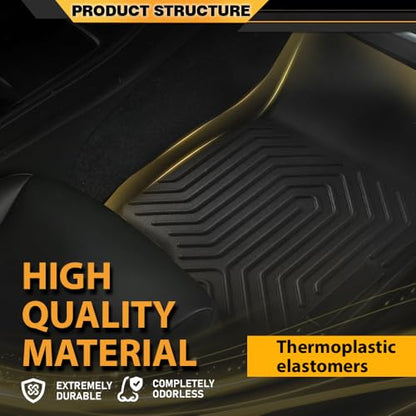 TPE Floor Mats Cargo Liners 2PCS, Compatible with Dodge Ram 1500 1994-2001/ Ram 2500 3500 1994-2002, 1st Row, Floor Liner All Weather Full Cover Protection - size: Fit Dodge Ram 1994-2001 | Black 2PCS