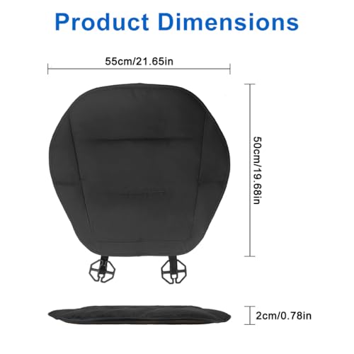 Car Seat Cushion, Thin Seat Cushion 0.78in, Office Chair Cushion, Car Seat Cushions for Driving, Summer Breathable Driver Seat Cushion for Long Sitting Relief, Car Seat Pad (Black)