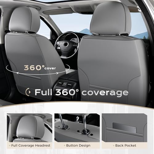 Coverado Car Seat Covers Front Set - color: BlackWhite-0, size: Front Pair