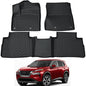 All Weather Rubber Car Floor Mats Compatible with 2021-2024 Nissan Rogue, Fit for Nissan Rogue Floor Mat Full Set Includes 1st and 2nd Rows Maximum Coverage, Laser Measured, Non Slip - color: 2021-2024 Rogue