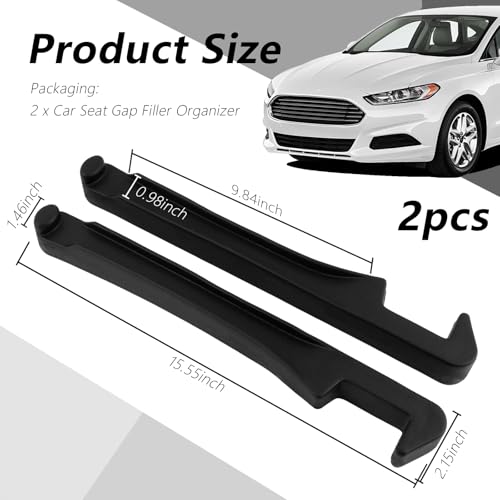 3 in 1 Car Seat Gap Filler Organizer,2PCS Multifunctional Car Seat Gap Plug with Storage Slot & Hook Function,Anti-Drop Cars Gaps Seats Filler Cars Clutter Catcher for SUVs Trucks (Black) - color: Black