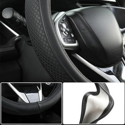 West Llama Customized Auto Car Steering Wheel Cover for Dodge RAM 1500 2500 3500, 15.5-16 inch(Black-Large Size) - color: C-Black