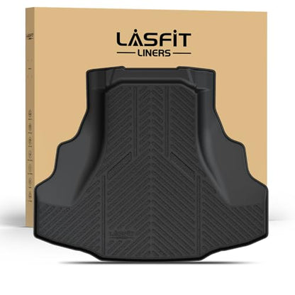 LASFIT Trunk Mat for Honda Accord 2012 2011 2010 2009 2008, All Weather TPE Custom Fit Pet Friendly Easy Clean Trunk Liner Cargo Mat Cargo Liner Accessories, Black - style: 6）For Honda Accord | 2008-2012 | Trunk Mat