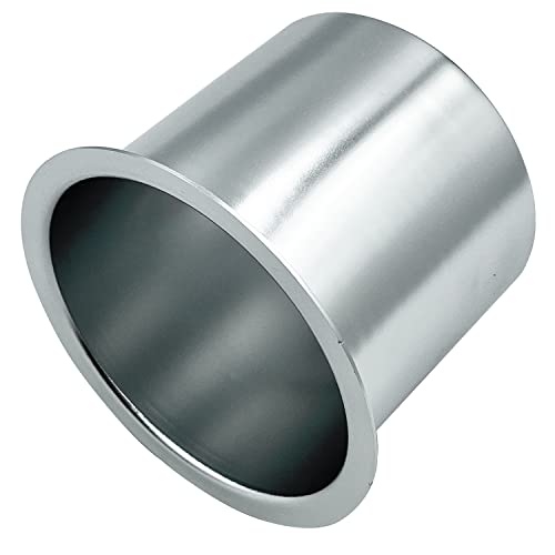 Jumbo Aluminum Drop-in Poker Table Cup Holder Insert (Pack of 2) (Silver)