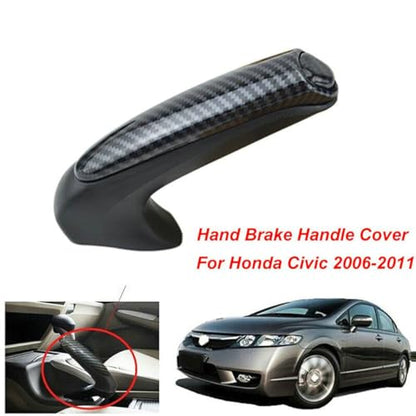 Parking Brake Grips Handle Cover Carbon Fiber Print Front Hand Brake Protector Interior Trim for Honda Civic Coupe Sedan 2006 2007 2008 2009 2010 2011