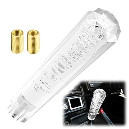 EZAUTO WRAP Shift Knob Stick Crystal Transparent Bubble Clear Transparent Throw Gear Shifter 20cm - color: Clear Transparent, size: 20cm