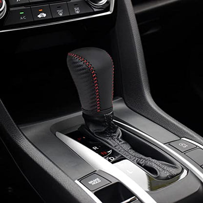 Auto Car Leather Gear Shift Knob Cover for Honda Civic 10th Gen 2021 2020 2019 2018 2017 2016 Accessories (B) - color: B