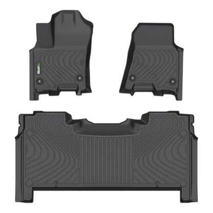 HAFIDI® Floor Mats Fit for 2025 2026 Dodge Ram 1500 Crew Cab Under-seat Storage, All Weather Protection TPE Anti-Slip Automotive Floor Liners, Fits 1st & 2nd Row Full Set Custom Accessories, Black - style: 10) For Ram 1500 Crew Cab 2025 2026 Floor Mats