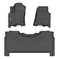 HAFIDI® Floor Mats Fit for 2025 2026 Dodge Ram 1500 Crew Cab Under-seat Storage, All Weather Protection TPE Anti-Slip Automotive Floor Liners, Fits 1st & 2nd Row Full Set Custom Accessories, Black - style: 10) For Ram 1500 Crew Cab 2025 2026 Floor Mats