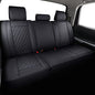 LUCKYMAN CLUB 2022-2025 2026 Tundra Pickup Trucks Car Seat Covers X05-T3-2 Rear-only, Fit Crew/Crewmax/Extended/Double Cab with Water Proof Faux Leather (Black Rear) - color: Black, size: 2002-2026 Rear-Only