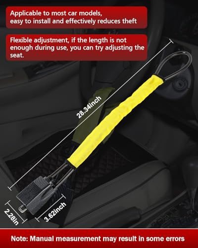 2026 Upgraded Steering Wheel Lock, Seatbelt Lock, Universal Anti-Theft Device, Car Lock, Anti-Theft Device with 3 Keys, Suitable for Most Vehicles, Trucks, SUVs, Vans (Yellow) - color: Yellow2