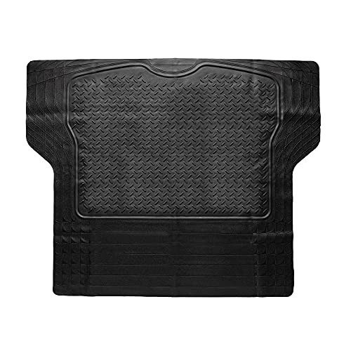 Heavy Duty Cargo Floor Mat – Odorless All Weather Trunk Protection - Trimmable Trunk Liner to Fit Most Vehicles Car Truck Van SUV - Premium Quality Black Rubber Trunk Mat – 44’’ x 54.3’’