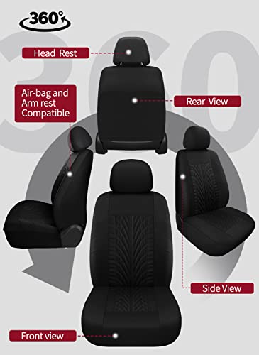VarCozy Car Seat Covers Front Pair,Universal Cloth for Car,Breathable & Washable SUV, Sedan, Van, Automotive Interior Covers, Airbag Compatible