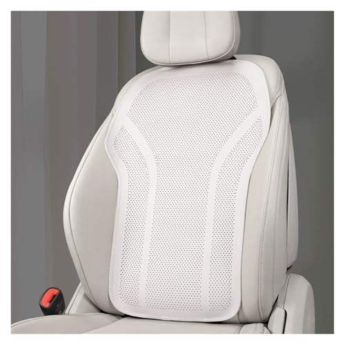 Summer Car Seat Cushion Perforated Breathable Ventilated Non-Slip All-Season Auto Cushion Pad(White,Back Cushion) - color: White, size: Back cushion
