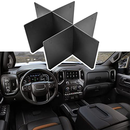 EDBETOS Center Console Organizer Dividers Compatible with Chevy Silverado 1500/GMC Sierra 1500 2019-2022 and Silverado/Sierra 2500/3500 HD 20-23 Accessories Full Console w/Bucket Seats ONLY