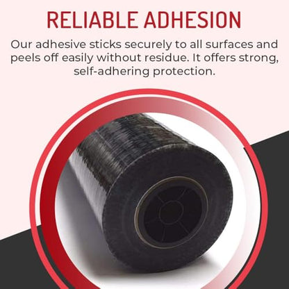 Hi-Tech Auto Adhesive Plastic Floor Mat, 4 mil | Perforated Every 24" | 171 Mats Per Roll | (24" Wide, 300' Long) - size: 24" Wide, 300' Long