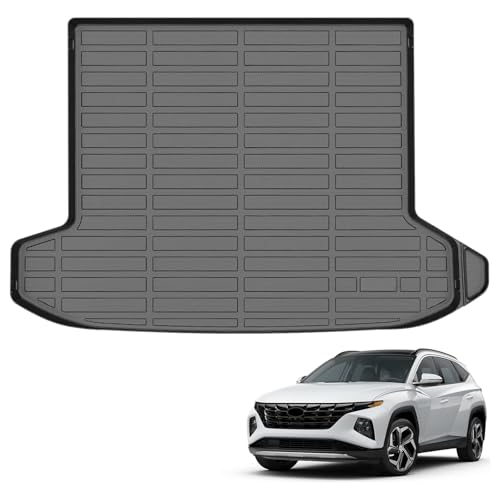 Auxko All Weather Cargo Liner Fit for 2026 2025 2024-2022 Hyundai Tucson (NOT for Hybrid or phev) TPE Trunk Mat Tucson Accessories All Season Odorless Anti-Slip Black - size: tucson gas|2022-2026|cargo mat