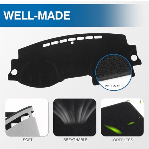 KUST Black Dash Cover for Honda CR-V CRV 2007 2008 2009 2010 2011 Non-Slip Dashboard Cover Interior Accessories for CRV Custom Fit Dash Mat Sunshade Windshield No Glare - size: CR-V 07-11(Black)