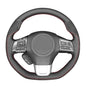 MEWANT Hand Sewing Breathable Car Steering Wheel Cover for Subaru WRX 2015-2021 / WRX STI 2015-2021 Steering Wheels Accessories for Subaru WRX (STI) - color: style-03:PU leather + suede + red thread