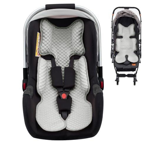 Car Seat Cooling Pad for Baby, Mink Dot Car Seat Cooler Mat for Girls Boys, Stroller Cooling Pad with 3D Breathable Mesh, Multifunctional Infant Carseat Cooling Insert Liner for Summer - color: Gray