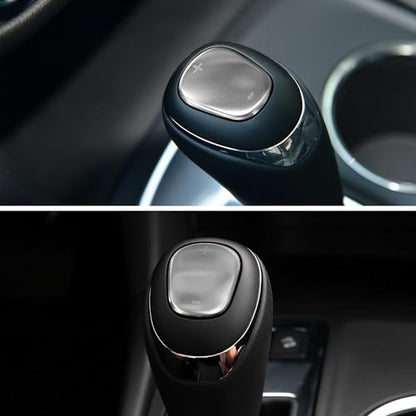 TOMALL Stainless Steel Car Gear Shift Knob Cover Compatible with Chevy Equinox 2018-2020 Shift Panel Trim Gear Lever Cover for Car Interior Car Accessories (Silver) - color: Stainless Gear-Silver